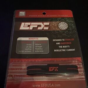 Black and Red Holographic Wristband